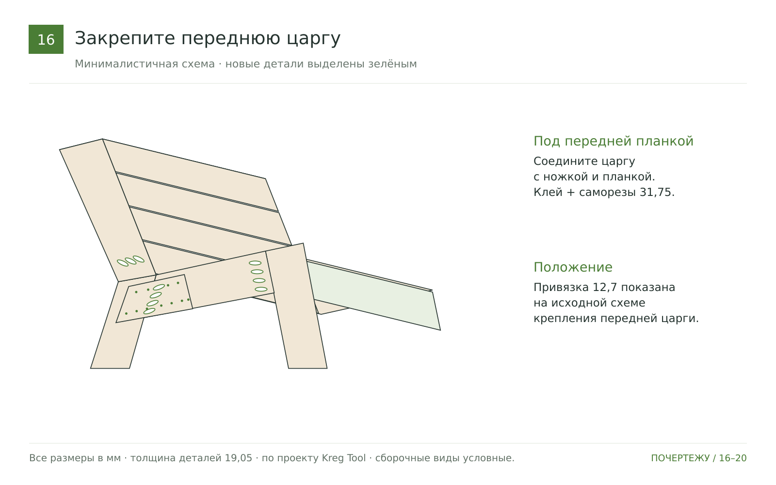 Закрепите переднюю царгу